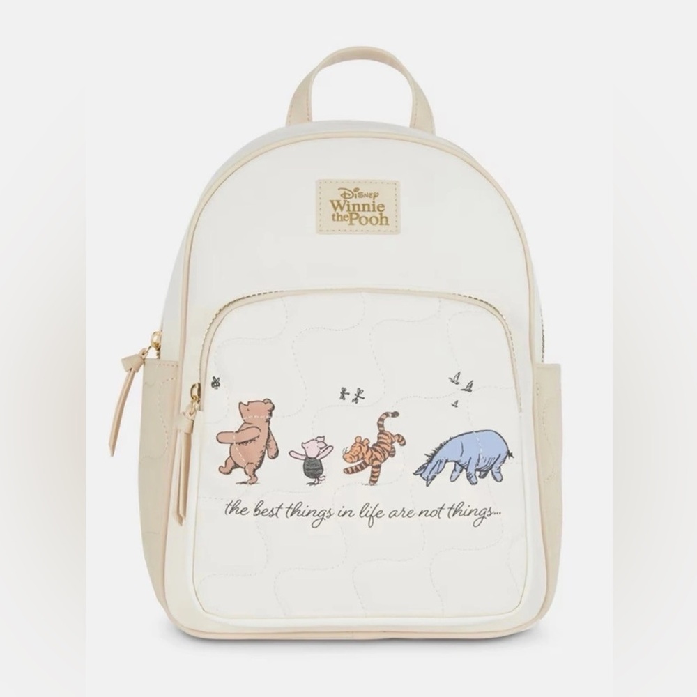 NWT Primark Disney Winnie the Pooh and friends Quilted Backpack - Cream